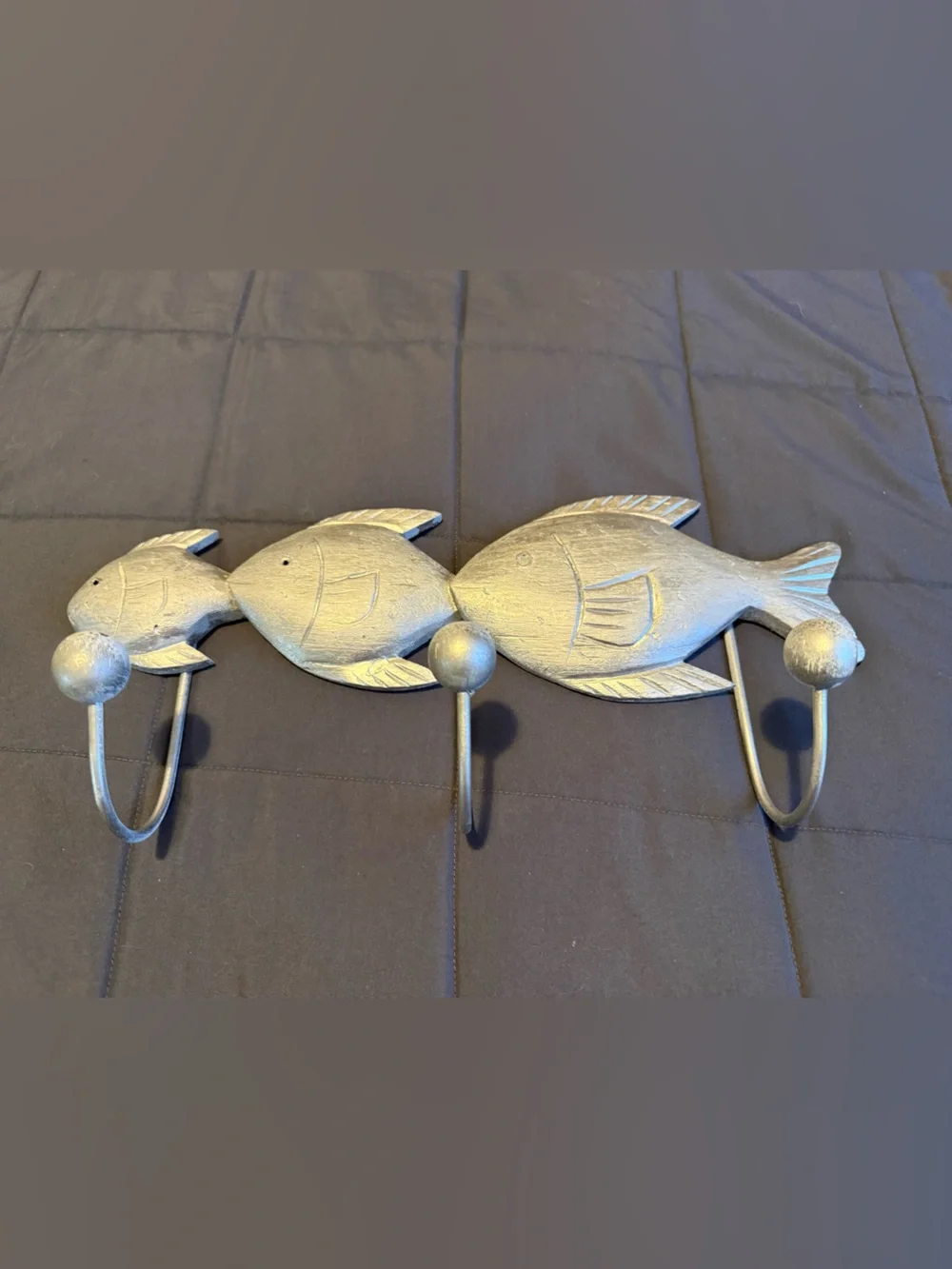 Decorative Fish Wall Hook - Gray Fish Design